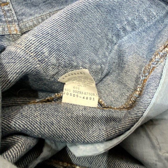 Vintage LEVI’S 505 Regular Fit Straight Leg Mens Blue Denim Jeans Sz 36x25 Tab - Picture 9 of 9